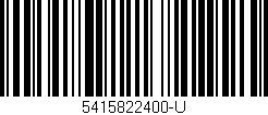 Código de barras (EAN, GTIN, SKU, ISBN): '5415822400-U'