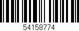 Código de barras (EAN, GTIN, SKU, ISBN): '54158774'