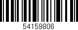 Código de barras (EAN, GTIN, SKU, ISBN): '54159806'
