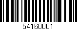 Código de barras (EAN, GTIN, SKU, ISBN): '54160001'