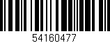 Código de barras (EAN, GTIN, SKU, ISBN): '54160477'