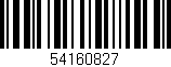 Código de barras (EAN, GTIN, SKU, ISBN): '54160827'