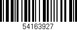 Código de barras (EAN, GTIN, SKU, ISBN): '54163927'