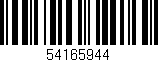 Código de barras (EAN, GTIN, SKU, ISBN): '54165944'