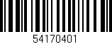Código de barras (EAN, GTIN, SKU, ISBN): '54170401'