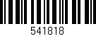Código de barras (EAN, GTIN, SKU, ISBN): '541818'