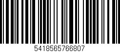 Código de barras (EAN, GTIN, SKU, ISBN): '5418565766807'