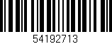 Código de barras (EAN, GTIN, SKU, ISBN): '54192713'