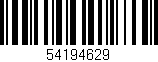 Código de barras (EAN, GTIN, SKU, ISBN): '54194629'