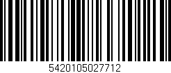 Código de barras (EAN, GTIN, SKU, ISBN): '5420105027712'