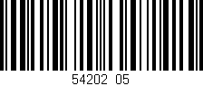 Código de barras (EAN, GTIN, SKU, ISBN): '54202/05'