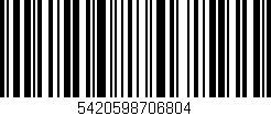 Código de barras (EAN, GTIN, SKU, ISBN): '5420598706804'