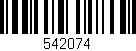Código de barras (EAN, GTIN, SKU, ISBN): '542074'