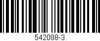Código de barras (EAN, GTIN, SKU, ISBN): '542088-3'