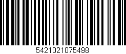 Código de barras (EAN, GTIN, SKU, ISBN): '5421021075498'