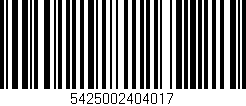 Código de barras (EAN, GTIN, SKU, ISBN): '5425002404017'