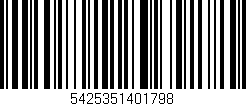 Código de barras (EAN, GTIN, SKU, ISBN): '5425351401798'