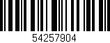 Código de barras (EAN, GTIN, SKU, ISBN): '54257904'