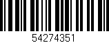 Código de barras (EAN, GTIN, SKU, ISBN): '54274351'