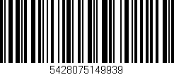 Código de barras (EAN, GTIN, SKU, ISBN): '5428075149939'