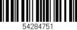 Código de barras (EAN, GTIN, SKU, ISBN): '54284751'