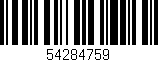 Código de barras (EAN, GTIN, SKU, ISBN): '54284759'