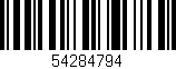 Código de barras (EAN, GTIN, SKU, ISBN): '54284794'