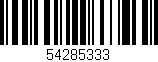 Código de barras (EAN, GTIN, SKU, ISBN): '54285333'