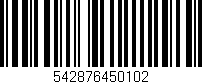 Código de barras (EAN, GTIN, SKU, ISBN): '542876450102'
