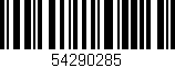 Código de barras (EAN, GTIN, SKU, ISBN): '54290285'