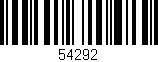 Código de barras (EAN, GTIN, SKU, ISBN): '54292'