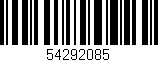 Código de barras (EAN, GTIN, SKU, ISBN): '54292085'