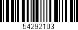 Código de barras (EAN, GTIN, SKU, ISBN): '54292103'