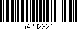 Código de barras (EAN, GTIN, SKU, ISBN): '54292321'
