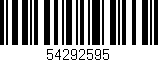 Código de barras (EAN, GTIN, SKU, ISBN): '54292595'