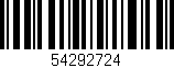 Código de barras (EAN, GTIN, SKU, ISBN): '54292724'