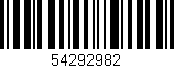 Código de barras (EAN, GTIN, SKU, ISBN): '54292982'