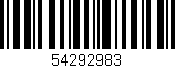 Código de barras (EAN, GTIN, SKU, ISBN): '54292983'