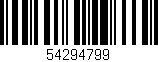 Código de barras (EAN, GTIN, SKU, ISBN): '54294799'