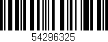 Código de barras (EAN, GTIN, SKU, ISBN): '54296325'