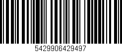 Código de barras (EAN, GTIN, SKU, ISBN): '5429906429497'