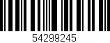 Código de barras (EAN, GTIN, SKU, ISBN): '54299245'