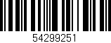 Código de barras (EAN, GTIN, SKU, ISBN): '54299251'