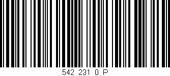 Código de barras (EAN, GTIN, SKU, ISBN): '542_231_0_P'