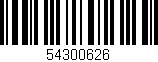 Código de barras (EAN, GTIN, SKU, ISBN): '54300626'