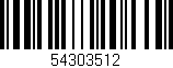 Código de barras (EAN, GTIN, SKU, ISBN): '54303512'