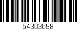 Código de barras (EAN, GTIN, SKU, ISBN): '54303698'