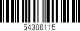 Código de barras (EAN, GTIN, SKU, ISBN): '54306115'