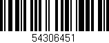 Código de barras (EAN, GTIN, SKU, ISBN): '54306451'