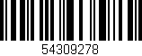 Código de barras (EAN, GTIN, SKU, ISBN): '54309278'